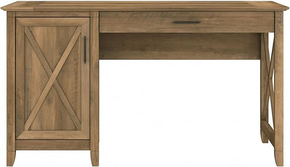 Bush Furniture Key West Computer Desk with Storage Farmhouse PC Table for Home Office in Reclaimed Pine 54W x 24D