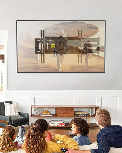 FORGING MOUNT 42 inch Long Arm TV Wall Mount with Power Strip, Full Motion Long Extension Articulating Corner TV Mount for 37 to 80 Inch Flat/Curve TVs, MAX VESA 600x400mm, Holds up to 110 lbs