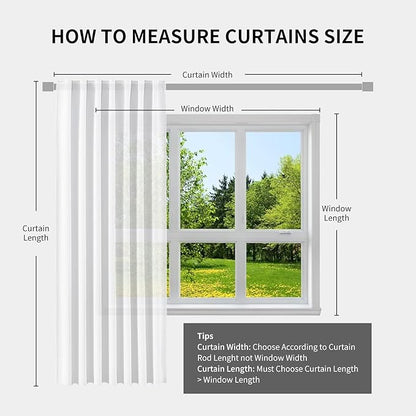 Joydeco Natural Linen Curtains 90 inch Length 2 Panels Set Burg 100% Blackout Patio Door Curtain Room Darkening Sliding Door Curtains Thermal Insulated Back tab Rod Pocket(105x90 inch, Light Beige)