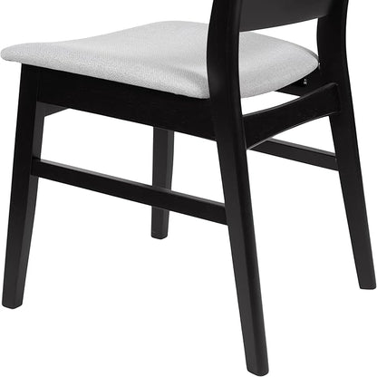 Christopher Knight Home Bryner Dining Set, 19.6 "W x 20.6 "D x 30.8 "H, Black + Light Gray