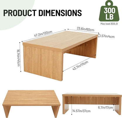 Rectangular Eco Friendly Engineered Wood Coffee Table for Living Room Cocktail Sofa Table