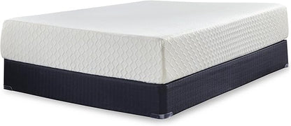 Signature Design by Ashley Queen Size Chime 12 Inch Medium Firm Memory Foam Mattress with Green Tea & Charcoal Gel for Pressure Relief, Fiberglass Free, Mattress In A Box