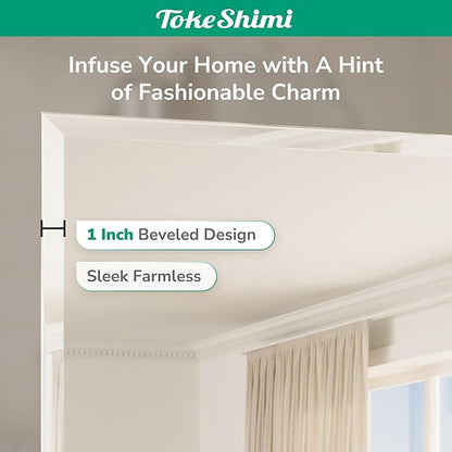 TokeShimi 30x36 Beveled Bathroom Mirror Frameless, Rectangle Bathroom Vanity Mirror with 1" Beveled Edge, Shatterproof Modern Mirrored Wall Decor for Living Room, Entryway, Bedroom
