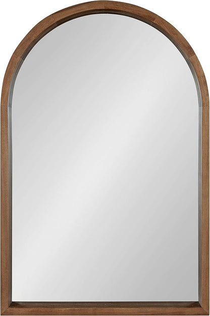Kate and Laurel Hutton Rustic Arch Mirror, 20 x 30, Natural Rustic, Farmhouse Accent Mirror for Wall