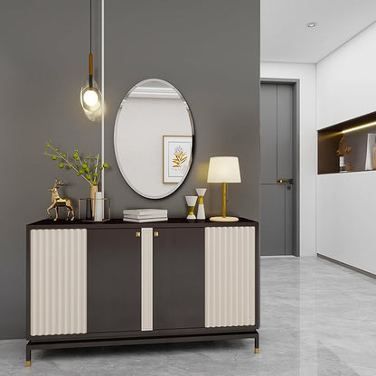 Oval Bathroom Mirror,16X24 inch Oval Frameless Mirror, Frameless Mirrors for Bathroom,Beveled Bathroom Mirror.