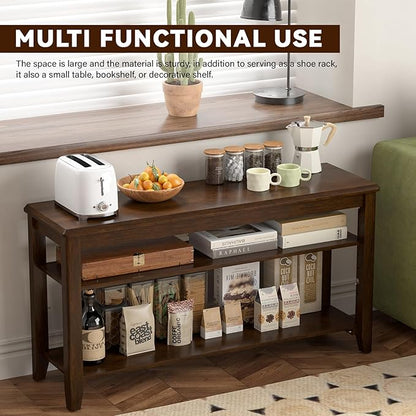 Shoe Bench Storage Rubberwood with Leather Cushion for Entryway Bench Ideal for Hallways Shoe Rack Front Doors Entrances Mudrooms Featuring 3 Height-Adjustable and Removable Shelves