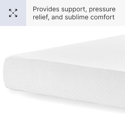 Signature Design by Ashley Twin Size 8 Inch Medium Firm Charcoal Gel & Green Tea Infused Memory Foam Mattress for Pressure Relief, Fiberglass Free, Mattress In A Box