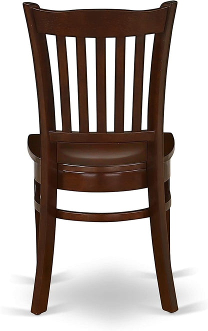 East West Furniture NDGR3-MAH-W 3 Piece Modern Dining Table Set Contains a Rectangle Wooden Table with Dropleaf and 2 Kitchen Dining Chairs, 30x48 Inch, Mahogany