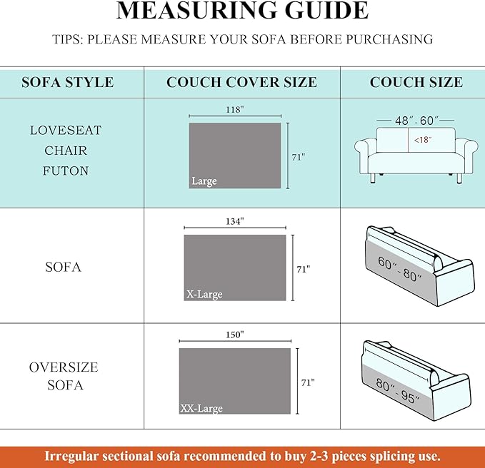 STACYPIK Orange Sofa Cover, Modern Chenille Couch Cover for Dogs, Furniture Protector for 2 Cushion Couch Multi-Use Couch Cover for Sectional Pet-Friendly, Non-Slip Loveseat Cover with Tassel-71X118IN