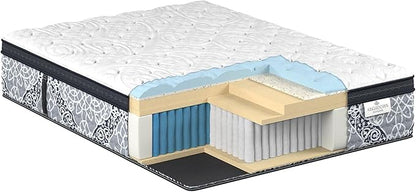 Kingsdown Firm Euro Pillow Top Hybrid Twin XL Mattress Cooling Gel Memory Foam Layer Multi-Layered Motion Isolation Cool Sleep Quilted Top Luxury Mattresses, 15-inch, Passions Engleson