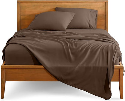 Bare Home Twin XL Sheet Set - College Dorm Size - Luxury 1800 Ultra-Soft Microfiber Twin Extra Long Bed Sheets - Deep Pockets - Easy Fit - Extra Soft - 3 Piece Set - Bed Sheets (Twin XL, Cocoa)