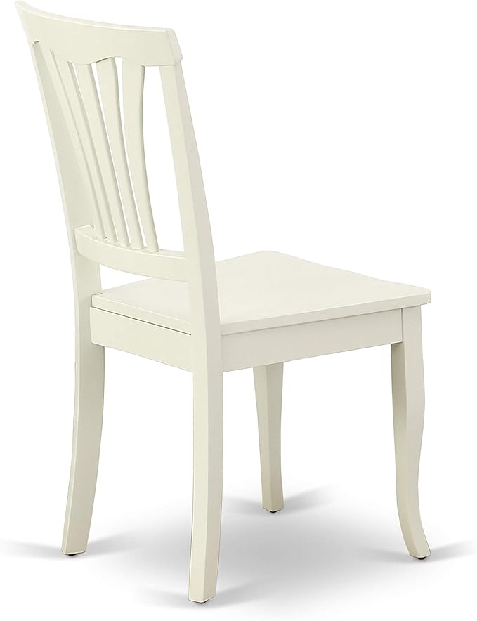 East West Furniture LGAV7-LWH-W 7 Piece Dining Room Table Set Consist of a Rectangle Kitchen Table with Butterfly Leaf and 6 Dining Chairs, 42x84 Inch, Linen White