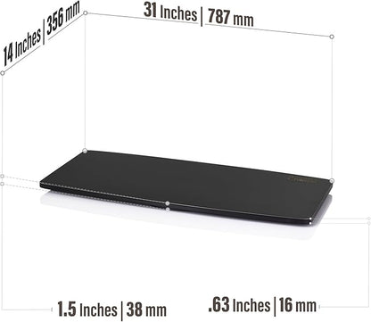 Prosumer's Choice 31-Inch Wooden TV Swivel Stand for LED/LCD TVs and Monitors - 360° Rotation with Steel Ball Bearings - Stable TV Swivel Base for Easy Viewing Adjustment - Black Finish
