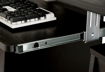 Techni Mobili 47.25" Ergonomic Computer Drawers & File Cabinet for Home Office Storage, Espresso Writing Desk