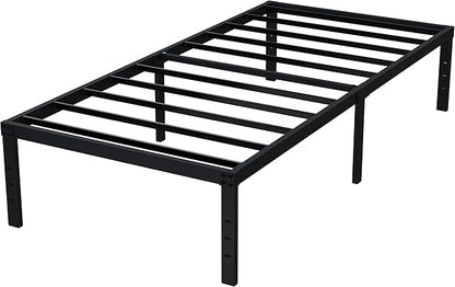 EMODA 16 Inch Platform Twin XL Bed Frames No Box Spring Needed, Heavy Duty MetalBed Frame, Noise Free, Easy Assembly, Black