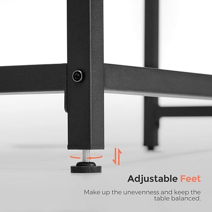 VASAGLE Computer Desk, Gaming Desk, Home Office Desk, for Small Spaces, 19.7 x 31.5 x 29.5 Inches, Industrial Style, Metal Frame, Rustic Brown and Black ULWD038B01
