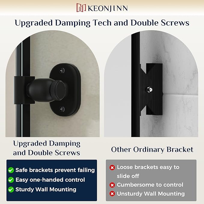 Keonjinn 24 x 36 Inch Pivot Mirror Bathroom, Black Tilt Mirror Bathroom for Wall, Matte Black Beveled Pivot Rectangle Mirrors for Over Sink, Farmhouse Metal Framed Vanity Mirrors, Horizontal/Vertical