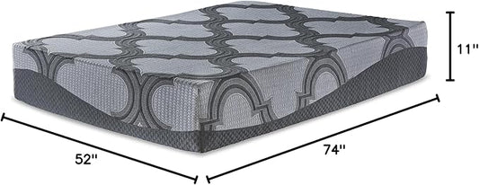 Signature Design by Ashley Full Size 1100 11 Inch Hybrid Mattress with Support & Pressure Relief Cooling Gel Memory Foam, Fiberglass Free, Mattress In A Box