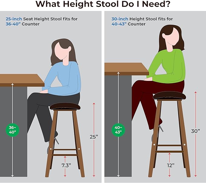 Nora 30" Upholstered Bar Stool, Backless Saddle Seat with Faux Leather Cushion, Solid Rubber Wood Frame in Brown Finish, Ideal for Kitchen Island or Home Bar Use