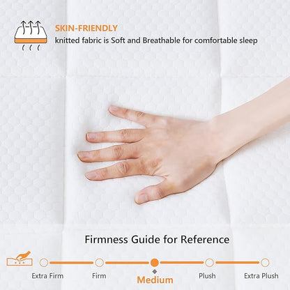 King Size Mattress, 14 Inch Hybrid Mattress King Size in a Box, Gel Memory Foam and Pocket Springs for Pressure Relief and Motion Isolation, Breathable & Cooling Fee Bed in a Box, CertiPUR-US