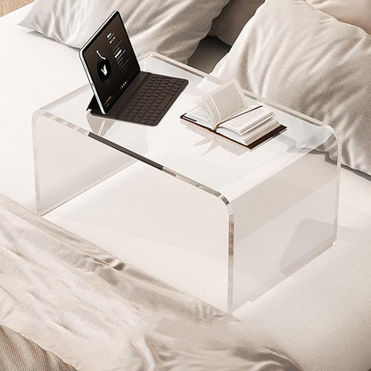 Acrylic 24" Small Table-Multipurpose Modern Furniture for Use as Lap desks, Acrylic Side Table or End Table in Living Rooms, Bedrooms and Offices