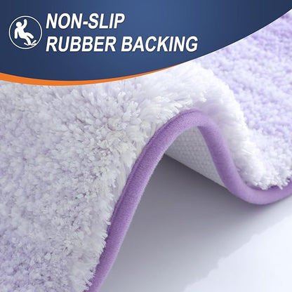 OLANLY Bathroom Rugs Mat 24x16, Extra Soft Absorbent Microfiber Bath Rugs, Rubber Backing, Quick Dry, Machine Washable Bath Mat for Bathroom Floor, Tub and Shower, Home Decor Accessories, Light Purple