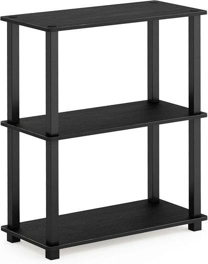Furinno Turn-S-Tube 3-Tier Compact Multipurpose Shelf 2-Pack Americano/Black
