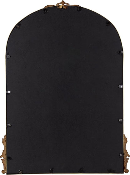 Kate and Laurel Myrcelle Traditional Arched Mirror; 25 x 33; Bronze; Decorative Vintage Arch Mirror with Ornate Garland Detailing Along The Crown and Edges of The Frame