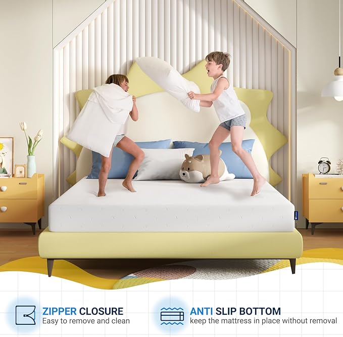 Avenco Queen Size Mattress, 6 Inch Memory Foam Queen Mattress in a Box for Comfort Sleep & Pressure Relief, CertiPUR-US Certified Medium Firm Queen Mattresses, A-M01810