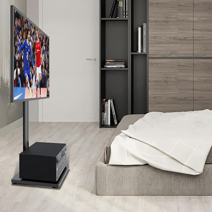 Universal Pedestal TV Stand with Bracket for 32"-75" TVs Floor TV Stand w/Cable Management Holds 132lbs Max VESA 600x400mm TS004H
