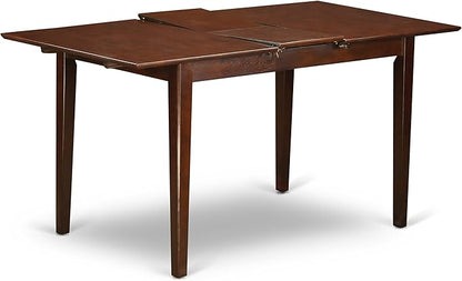 East West Furniture PSCL3-MAH-W 3 Piece Dining Room Furniture Set Contains a Rectangle Wooden Table with Butterfly Leaf and 2 Kitchen Dining Chairs, 32x60 Inch, Mahogany