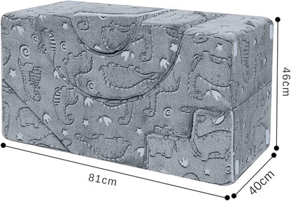MeMoreCool Foam Climbing Toddler Couch, Modular Kids Sofa with Slide & Stair, Convertible Baby Couch for Playroom, Sectional Furniture for Crawling, Climbing, and Kids’ Play
