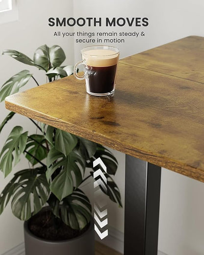 ErGear Height Adjustable Electric Standing Desk, 48 x 24 Inches Sit Stand up Desk, Memory Computer Home Office Desk with Two-Piece Desktop (Vintage Brown)