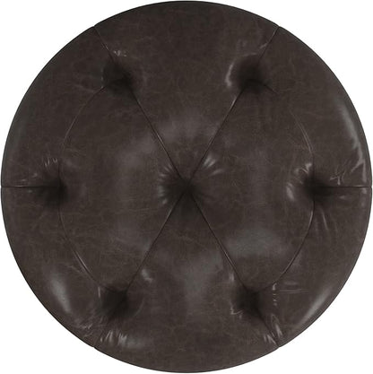 Hillsdale Krauss Backless Swivel Counter Height Stool, Dark Brown