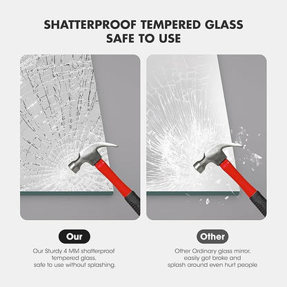 Hasipu 2-Pack 32" x 24" Bathroom Mirror, Mirrors for Sink, Frameless Mirror, Rectangle Mirror for Bathroom, Modern, Horizontal or Vertical