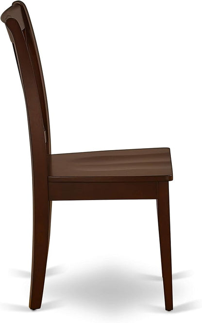 East West Furniture PSCL3-MAH-W 3 Piece Dining Room Furniture Set Contains a Rectangle Wooden Table with Butterfly Leaf and 2 Kitchen Dining Chairs, 32x60 Inch, Mahogany