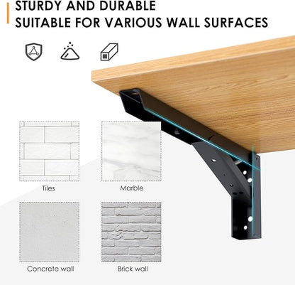 Need Small Fold Down Table Wall Mounted Heavy Duty Small Folding Wall Table Length 30 inches Width 20 inches Perfect Addition to Laundry Room/Home Bar/Kitchen & Dining Room AC15BB(7650)