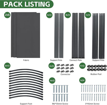 YASRKML Room Divider Folding Privacy Screens, Portable Room Divider Panel 6 Panel Partition Room Dividers Screen, Freestanding Room Partitions and Dividers Fabric Dividers for Room Separation, Grey
