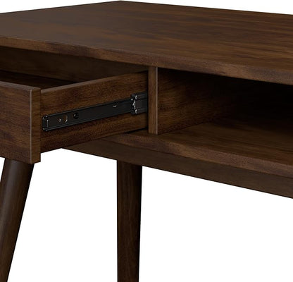 Bush Furniture Nora 40W Writing Desk in Dark Walnut | Computer Table for Home Office Workspace or Entryway