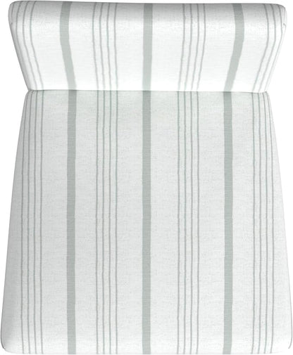 HomePop Curved Back 24" Barstool - Dove Gray Stripe