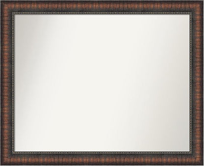Amanti Art White Bathroom Mirror for Over Sink, 25x31 Cabinet White Narrow Rectangle Vanity Mirror, Large Modern Frame, Hangs Horizonally and Vertically, Bathroom Wall Decor, Non-Beveled Edge