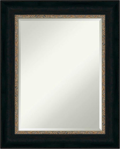 Amanti Art Bronze Bathroom Mirror for Over Sink, 31x25 Paragon Bronze Rectangle Vanity Mirror, Medium Traditional Frame, Hangs Horizonally and Vertically, Bathroom Wall Decor, Beveled Edge