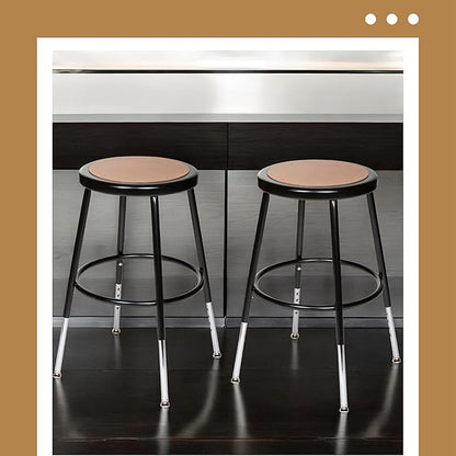 OEF Furnishings (2 Pack Height Adjustable Steel Stools, Black, 19-27"