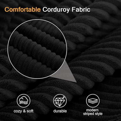 MeMoreCool Boneless Folding Sofa Bed Queen, Corduroy Convertible Sleeper Chair, Foldable Foam Mattress Chair, Comfy Fold‑Out Futon Couch Bed, Large Floor Sofa Couch for Living Room Guest
