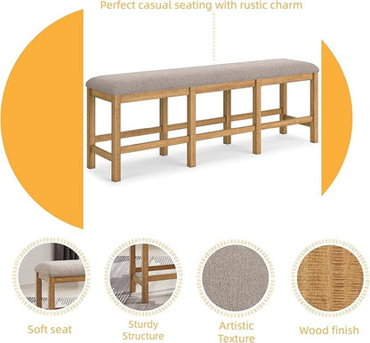Signature Design by Ashley Havonplane 72" Counter Height Dining Bench, Brown