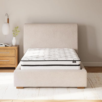 Signature Design by Ashley California King Size Chime 10 Inch Medium Firm Hybrid Mattresswith Cooling Gel Memory Foam for Pressure Relief, Fiberglass Free, Mattress In A Box