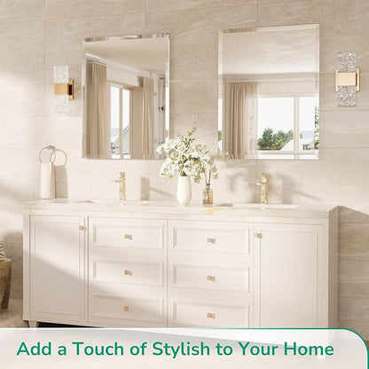 TokeShimi 30x36 Beveled Bathroom Mirror Frameless, Rectangle Bathroom Vanity Mirror with 1" Beveled Edge, Shatterproof Modern Mirrored Wall Decor for Living Room, Entryway, Bedroom