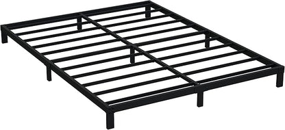 EMODA 6 Inch Full Size Bed Frame Heavy Duty Metal Platform No Box Spring Needed, Easy Assembly Noise Free, Black