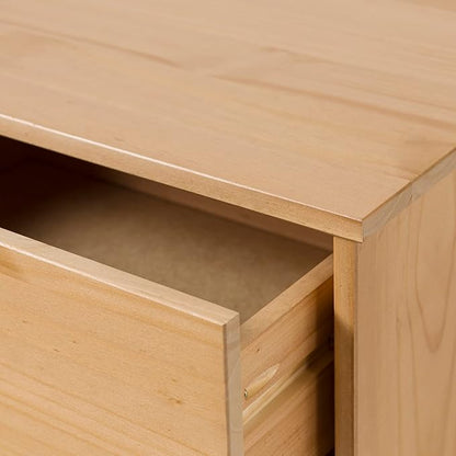 Brynn Modern Solid Wood Groove Handle Nightstand 24 Inch Natural Pine
