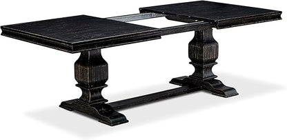 LKAM9-SBB-28 9-Piece Kitchen Table Set Consists of a Dining Table and 8 Beige Polyester Fabric Dining Chairs with High Back - Sand Blasting Black Finish
